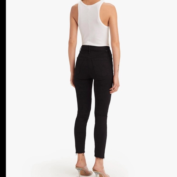 🚫SOLD🚫MOTHER Stunner Zip Ankle Step Fray Not Guilty Black Size 25 - Picture 3 of 14